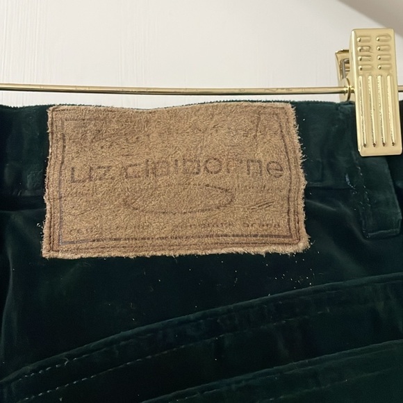 Liz Claiborne Dark Green Velour Pants Size 8P - Picture 4 of 7
